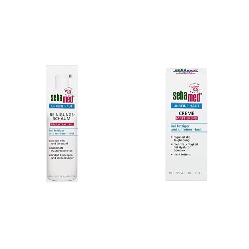 Vorteilspack: SEBAMED Unreine Haut Reinigungsschaum/SEBAMED Unreine Haut Mattierende Creme
