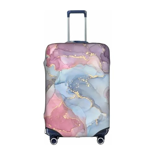 Luggage Protective Cover 18-32 Inch Stretch Fabric Dust Cover Anti-Scratch Suitcase Funda Para Maletas De Viaje for Luggage, Travelling(Marble,M (22-25 inch))