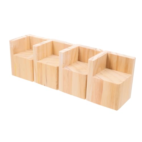 SEWACC 4pcs Wood Furniture Risers for Chairs Sofas and Desks Heavy Duty Square Leg Elevators for Enhanced Comfort and Aesthetic Appeal Easy DIY Installation Height Increase