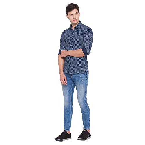 Image of Spykar Men's Checked Slim Fit Shirt
