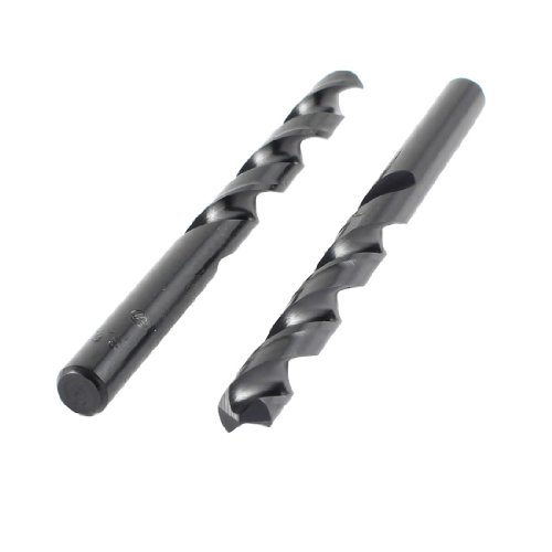 Aexit 2 Pcs Tool Holder 6.6mm Straight Drill Hole Split Point Tip HSS High Speed Steel Twist Drill Bit Model:70as255qo285