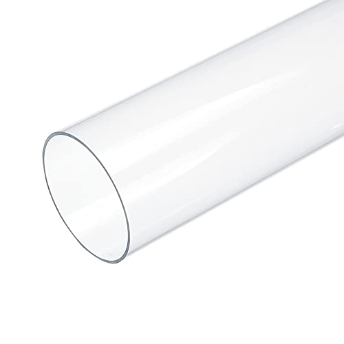 OLYCRAFT Tubo acrílico transparente rígido de 305 x 80 mm, barra hueca para manualidades, lámparas, acuarios, peceras, modelismo arquitectónico