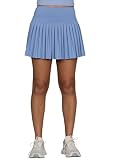 Gold Hinge 15 Inch Pleated Tennis Skirt For Women, Modest Skort - Tennis Golf Pickleball, Periwinkle, S