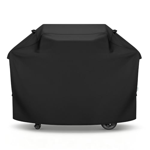 Grill Cover for Outdoor Grill 65 Inch Arborlily Heavy Duty Waterproof Gas BBQ Grill Cover for Weber Char-Broil Nexgrill Windproof BBQ Barbecue Cover with Straps/Air Vents & Handles Black