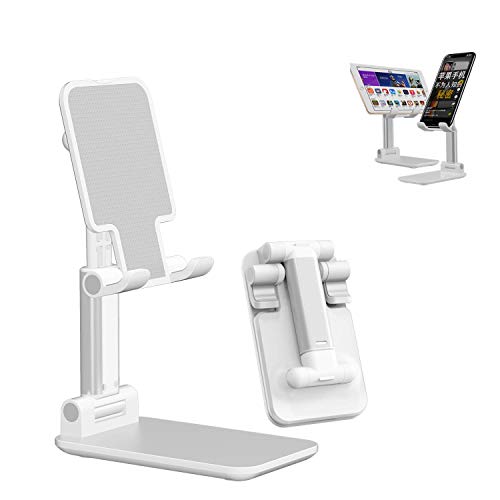 Meiyijia Mobiele telefoon/tabletstandaard verstelbaar, hoek hoogte instelbaar tablethouder compatibel met smartphones en andere 4-11 inch apparaten , wit