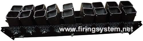 All black 2 inch 18 shots AL racks for single shot or roman candles, fireworks racks, display racks, shell racks for display, fireworks firing system