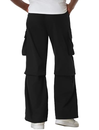 EXARUS Boys Baggy Cargo Pants Casual Lightweight Wide Leg Drawstring Elastic Waist Loose Fit School Hiking with Pockets4