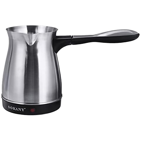 Dekaim Turkish Coffee Maker,Stainless Steel Coffee Maker 800W Portable Travel Household Electric Coffee Pot (#02) Cover