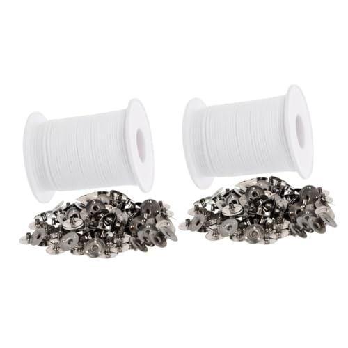 Tofficu set de 2 rollos de mechas de algodón para velas