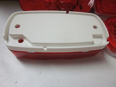 Prosperity Tool ~ 4 ~ Double Bulls Eye ~ RED ~ Side Marker Turn Signal RV Trailer Lights 12V