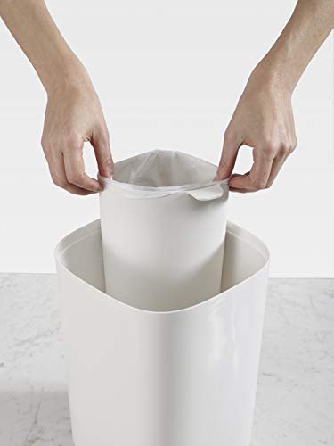 Joseph Joseph 70514 Split Trash Can Recycle Bin Dual Compartments Removable Bucket, 2 Gallon/8 Liter, Gray #TOP4