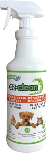 ez-clean - ez-clean Advanced Odor Remover- Highly Concentrated Bio Enzyme Pet Odor Eliminator for Dog, Cat, and Small Animal Urine Indoor & Outdoor Use for Any Organic Spills(1 L (Pack of 1))