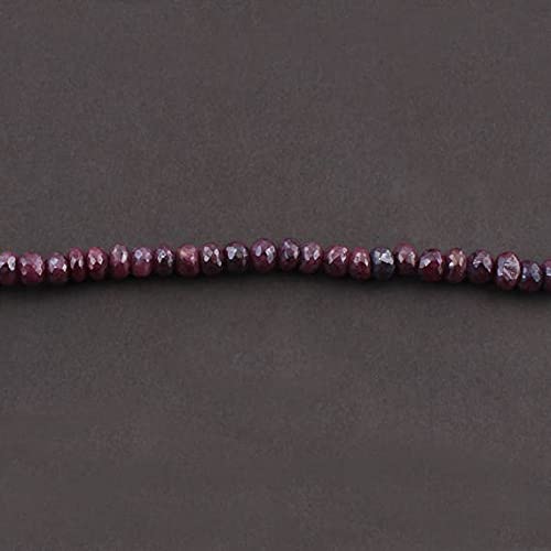 Rondelles rubis facettées 7mm LKBEADS, finies en argent pour éviter les bijoux ternes et sans éclat