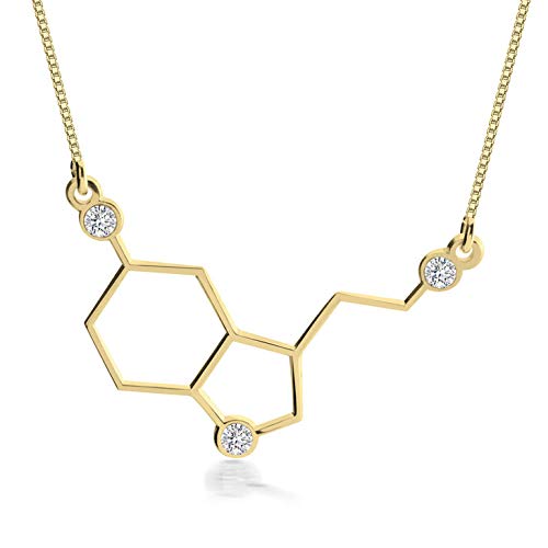 Antiquestreet Antiques Non-Precious Metal Necklace for Women Serotonin Pendant (Gold) (B08J8F7H1X) Amazon Price History, Amazon Price Tracker