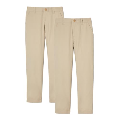 French Toast - French Toast Boys' Straight Fit Performance Fabric Pants - 2-Pack, Khaki, Size 14 - Best Deal on Amazon