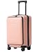 COOLIFE Luggage Suitcase Piece Set Carry On ABS+PC Spinner Trolley with Laptop pocket (Sakura pink, 20in(carry on))