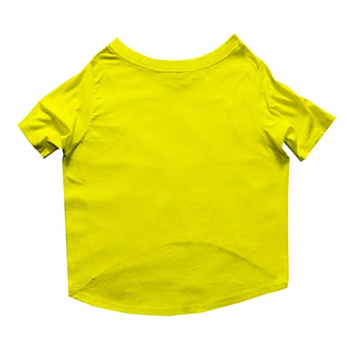 Image of Ruse Crew Neck Half Sleeves T-Shirt for Dogs IPL Replica Chennai Supaw Clings Team Dog Cotton Jersey Printed Breathable Tees Apparel for Pet - Gift for Dogs (Puppy,Shih Tzu) (Yellow, XS)