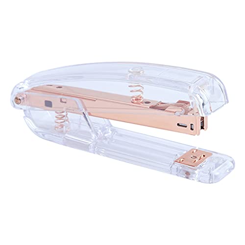 DONTHINKSO Goud Acryl Premium Nietmachine Clear Briefpapier Bureau Accessoires voor Dagelijkse Kantoor Noden Moderne… - Image 4