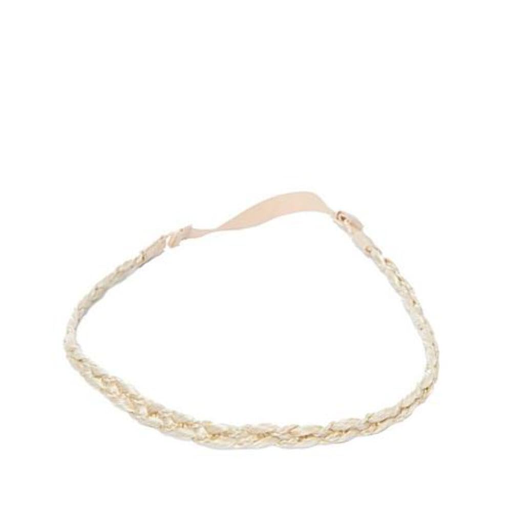 Double Braid Headband Color Ht22 Platinum Blonde - Put on Pieces Dynamic Twisted Hairpiece Wedding Princess Hair Bangs Forehead Compliment Vibralite