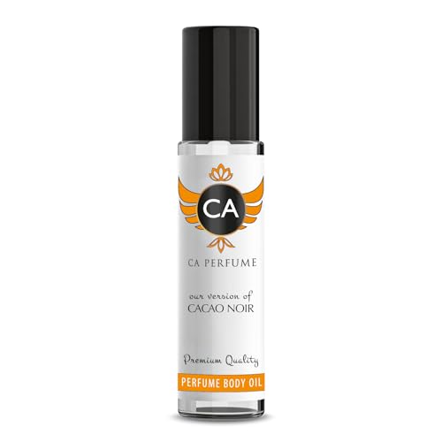 CA Perfume Impression of Cacao Noir for Women Eau De Parfum Amber Woody Scent Long Lasting Perfumes for Women Travel Size TSA Ready for Day and Night Wear 0.33 Fl Oz 10ml