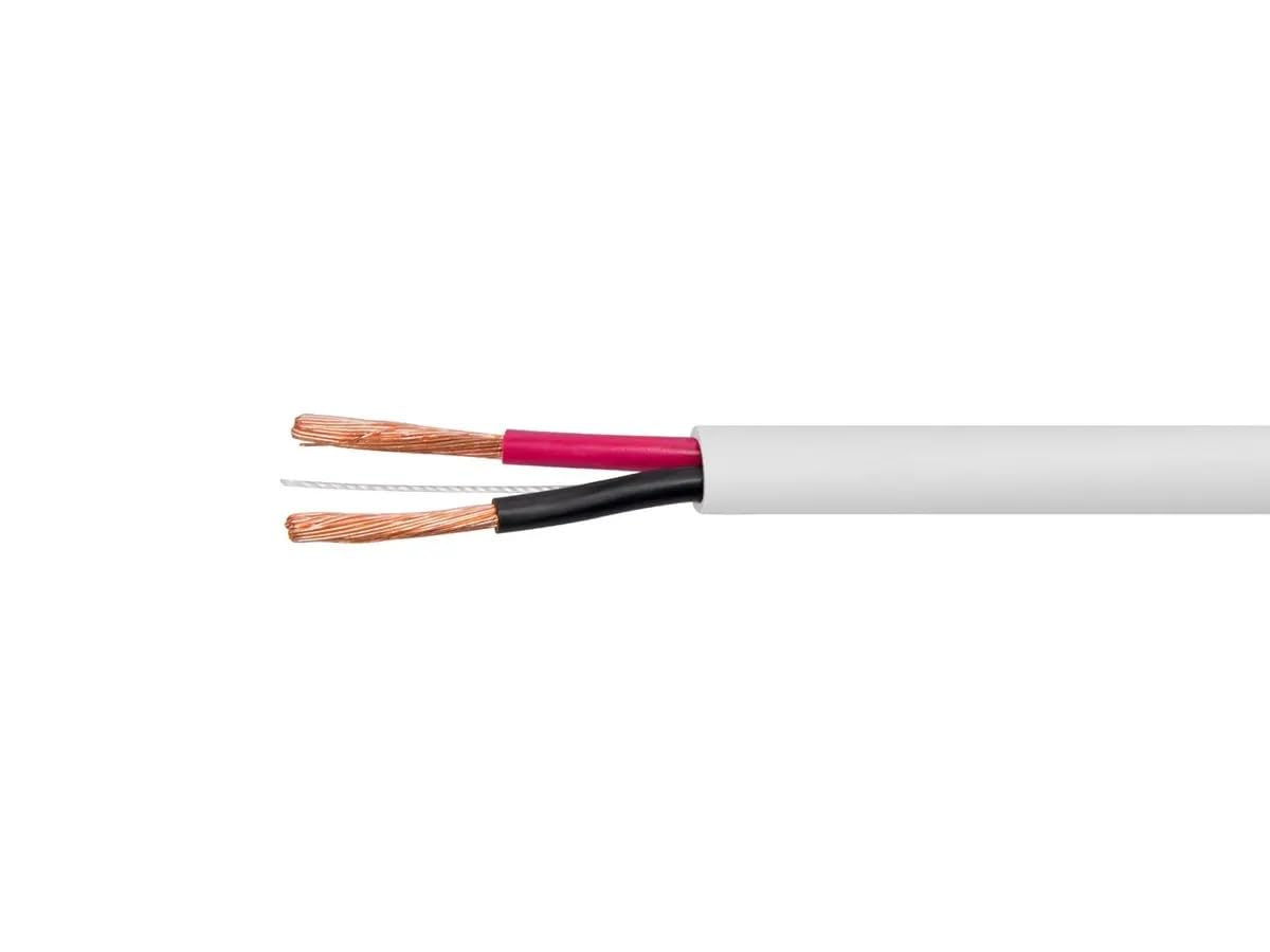 Monoprice Speaker Wire - CL3 in-Wall Rated, 2-Conductor, Color Coded, 12AWG, 250 Feet, White