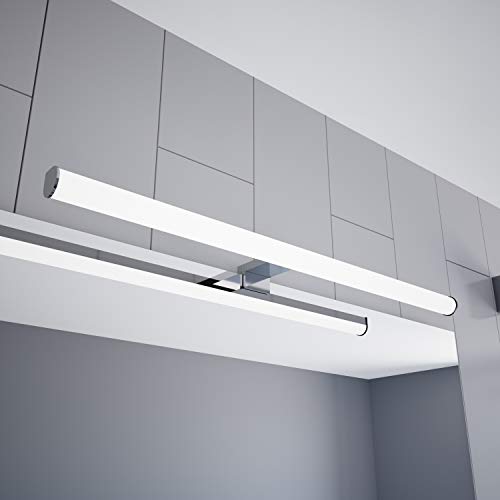 kalb Material für Möbel Lampa LED do lustra 600 mm lampa do zabudowy 230 V lampa łazienkowa chromowana, do wyboru: 600 mm – ciepła biel