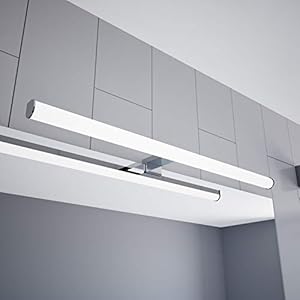 LED spiegellamp 600mm opbouwlamp 230V badkamer armatuur verchroomd, selectie: 600mm – Warm Wit