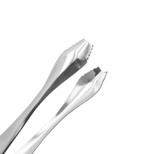 ملقط مكعبات الثلج من الفولاذ المقاوم للصدأ من راج، فضي - RK0021