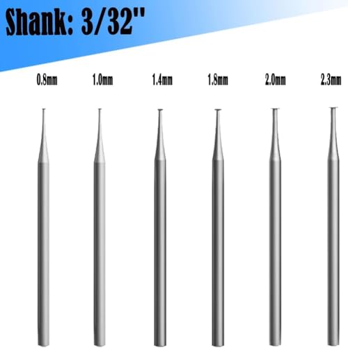 Tsudoku T-Förmiger Linsenfräser mit Messerschneide, 3/32 Schaft, Kanalfassung, Schneidefräser, Schmuckgravur-Bits, Lapidarwerkzeug