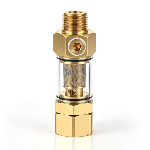 Threlaco Inlet Filter Integrated Garden Hose Nut Pressure Washer 3-4 Gh 1-2 Npt-m Inlet Water Sediment 8.0 Gpm, 150 Maximum Psi