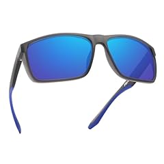 Rubber Clear Dark Grey | Polarized Blue Mirror