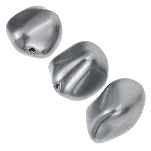 Veemoon Perlen Selbstgemacht Ohrring Halskette Materialien 3 Stück Barock Muschelperlen 14x16mm Graue Mehrfacetten Steine Schmuckherstellung Bastelzubehör