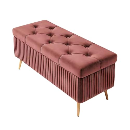 Banc de rangement 100 cm couleur soja pour optimiser l'espace du salon - 2