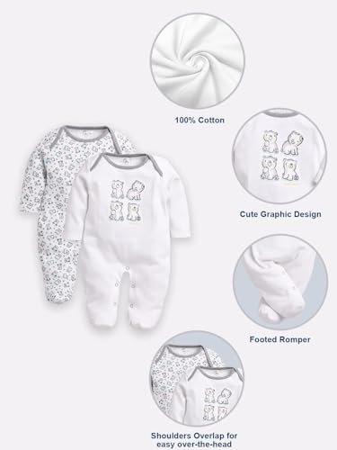 Image of BabyGo Half Sleeves Baby Romper| 100% Cotton Rompers for New Born Baby| Baby Dress | Sleepsuit for Baby Girls| Onesies| 0-3M| 3-6M| 6-9M| 9-12M| Infant Clothes