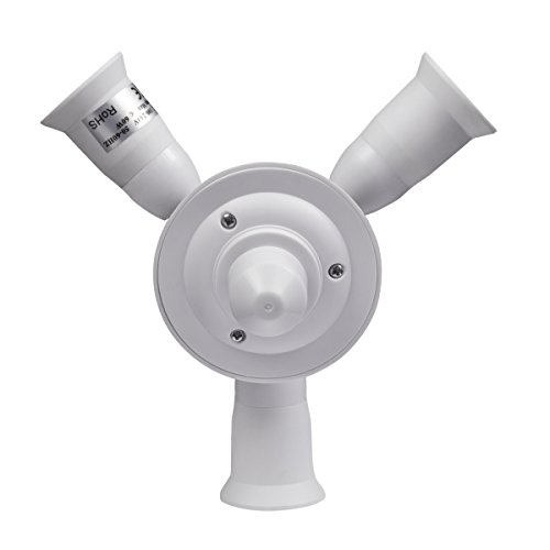 8T8 Divisor adaptador de soquete de lâmpada ajustável 3 em 1, conversor de lustre de suporte de lâmp