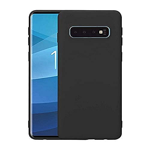 Image of Mobile Back Cover Case for Samsung Galaxy S10, SM-G973F /DS (Silicone Case|CameraProtection|Black SC1510)
