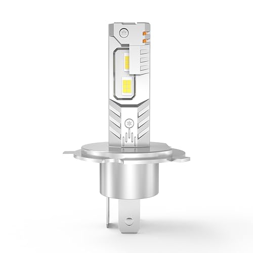 MGCOKINILY Halogen Auto Lampen H4 300% Helligkeit als Halogenlampen 6000K Kaltes Weiß 1:1 Mini-Größe 2 Stück