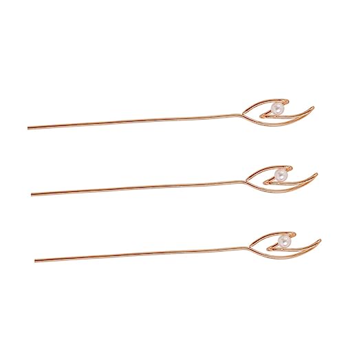 Beavorty 3 wAs hair stick p[eB[ ̎q wAWG[ wACXg[ a  w bN ̔̃tH[N ͑^A Golden