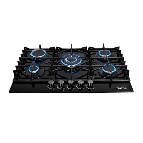 SUPRA Parrilla de Gas Empotrable de 5 Quemadores (76 cm) Mod. SENZA 76.