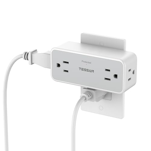 Surge Protector Outlet Extender, TESSAN 2100J Multi Plug Splitter with 4 Electrical Outlets, 3 Side...