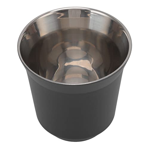 Tazas de Café de Vidrio de Doble Pared de 3.1 Oz, Tazas de Vasos con Aislamiento de Pared de Acero Inoxidable 304, Fáciles de Transportar para Leche, Té y Bebidas Frías Camping(Dark Blue)