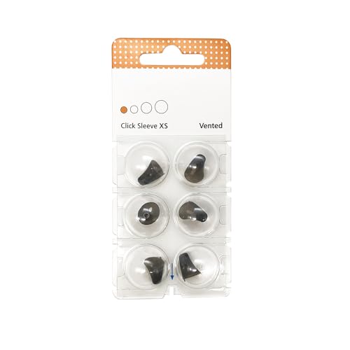 Hearing360 6 cúpulas de domo Click Sleeve Open Vented para aparatos acústicos Signia Siemens (XS)