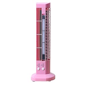 USB Verticale Airconditioner Ventilator, Leafless Fan Huishoudelijke Grote Wind Mute Mini Fan LED Light Tower Desktop…