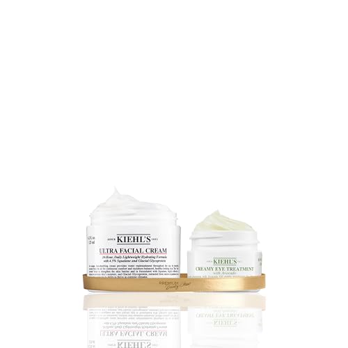 Image of Kiehl's Ultra Facial Cream 125ml & Creamy Eye Treatment with Avocado 28ml, Hydrating Eye Cream with 99% Natural Formula, All Skin Types