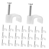 Agrafes pour câbles ethernet : ce clip de câble maintient solidement les câbles et les fils en place, les empêchant de s'emmêler ou de s'endommager, clouez les clips de câble