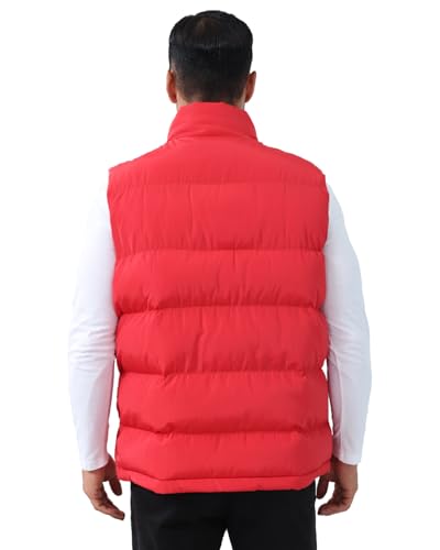 Image of JIHUILAI Men's Puffer Vest Winter Jacket Warm Puffy Vests Men Outdoor Sleeveless Lightweight Water-Resistant Vest M To 5XL