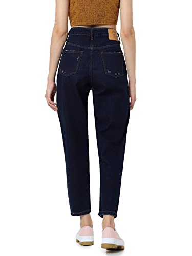 Image of ONLY Women's Mom Fit High Rise Distressed Jeans