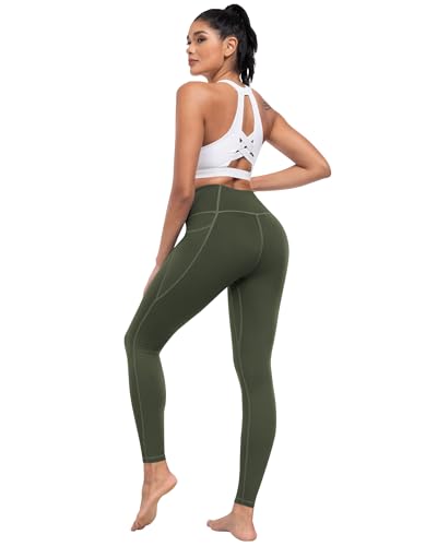 Image of ATHVOTAR Leggings with Pockets for Women, 7 Packs High Waisted Workout Tummy Control Yoga Pants