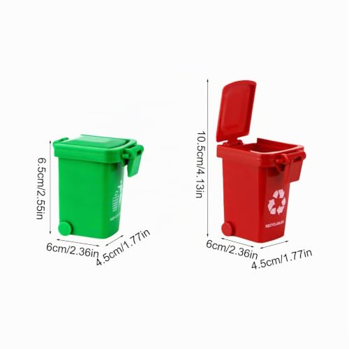 Miniatura 5 de Genérico De Basura De,Con Tapa Y Ruedas Cubo De Reciclaje Miniatura,Cubo Portátil Contenedor Residuos Para Mesa Escritorio - Para Mesa Escritorio Oficina Aula Fiesta Cumpleaños Niño Pequeño Y Niños