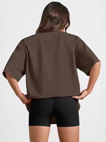 Image of Trendy Queen Womens Oversized T-Shirts Short Sleeves Workout Tops | Casual Summer Gym Tees Plus Size Fashion Clothes 2026